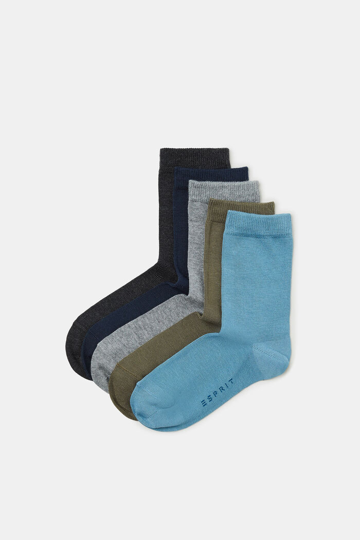 5 paria yksivärisiä sukkia, SORTIMENT, detail image number 0
