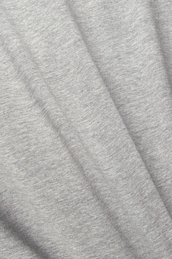 Jersey T-paita, V-pääntie, MEDIUM GREY, detail image number 5