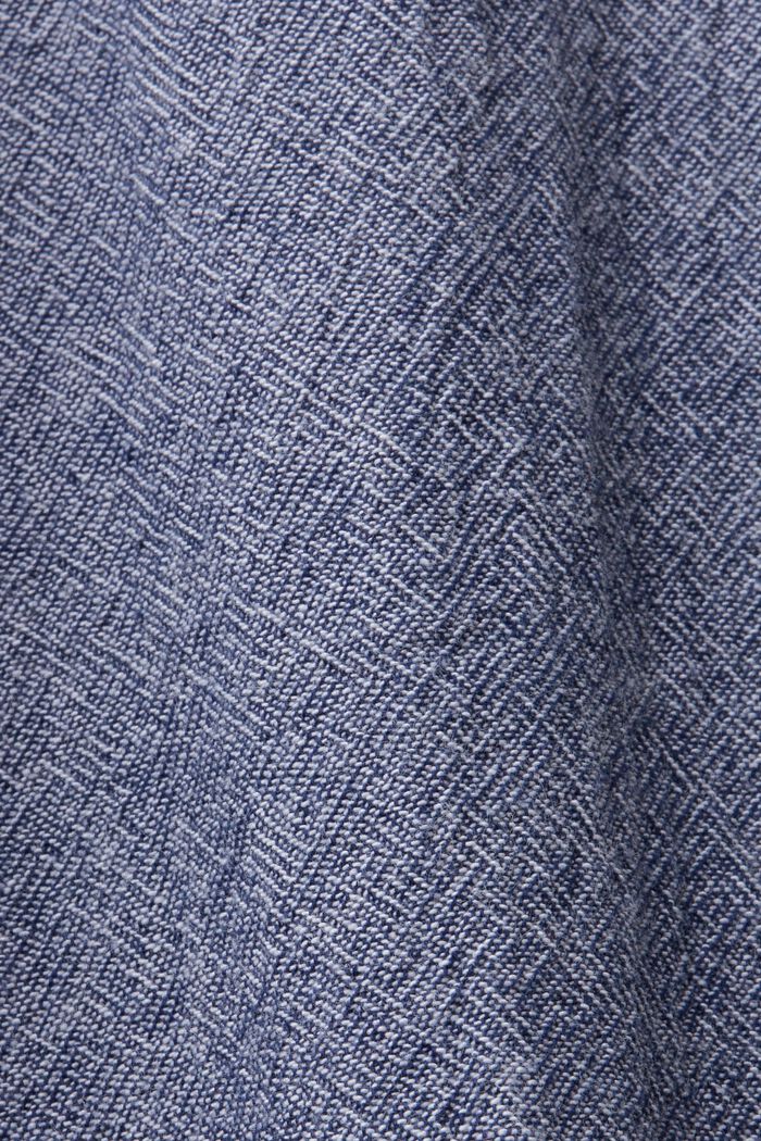 Lyhythihainen kauluspaita 100 % puuvillaa, DARK BLUE, detail image number 4