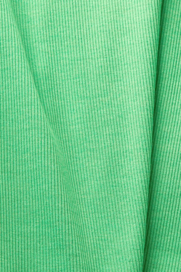 Pitsisomisteinen jerseypaita ribbineulosta, CITRUS GREEN, detail image number 5