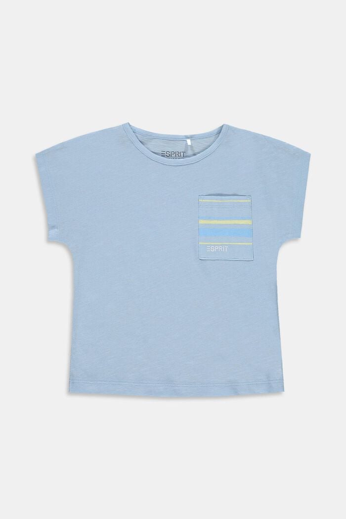 Rintataskullinen T-paita 100 % puuvillaa, BLUE LAVENDER, detail image number 0