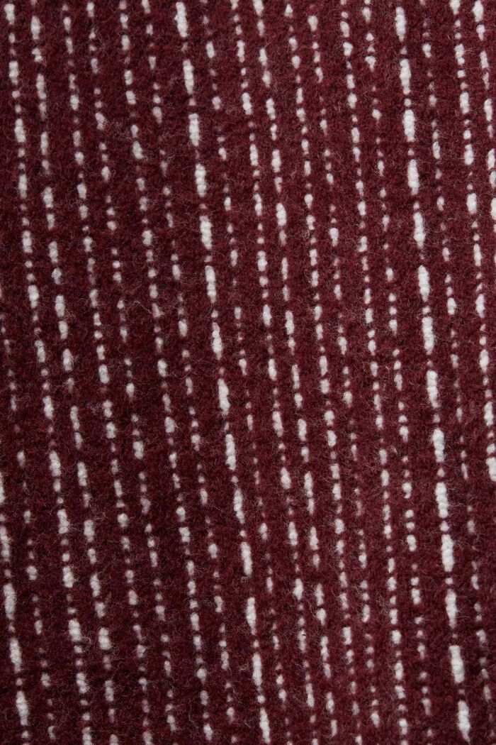 Pitkähihainen neulepusero vetoketjukauluksella, BORDEAUX RED, detail image number 5