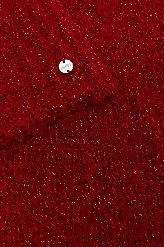 Huivi mohairin ja villan sekoitetta, DARK RED, detail image number 1