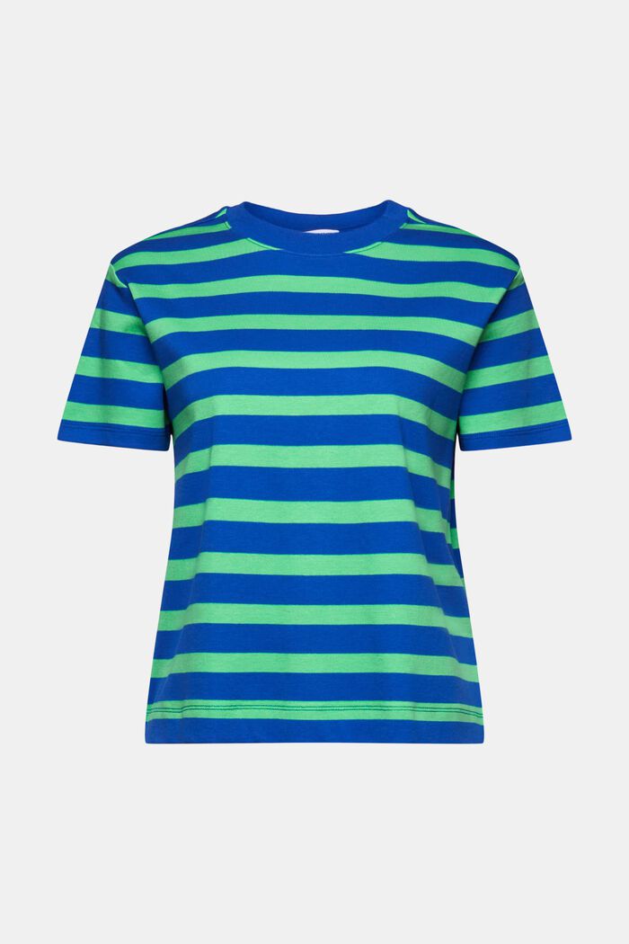 Raidallinen t-paita pyöreällä pääntiellä, BRIGHT BLUE, detail image number 5