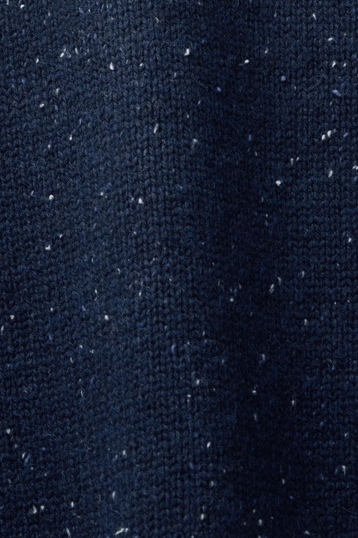 Pystykaulusneule villasekoitetta, PETROL BLUE, detail image number 4