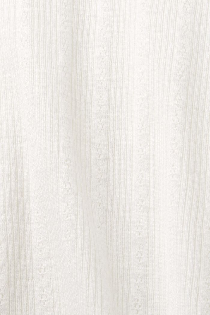 Pitkähihainen pointelle-paita, OFF WHITE, detail image number 6