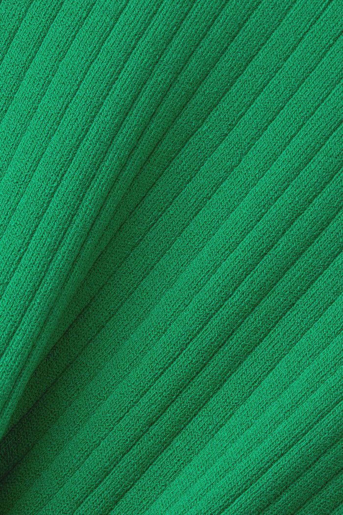 Väripalkkineulepusero pyöreällä pääntiellä, EMERALD GREEN, detail image number 5