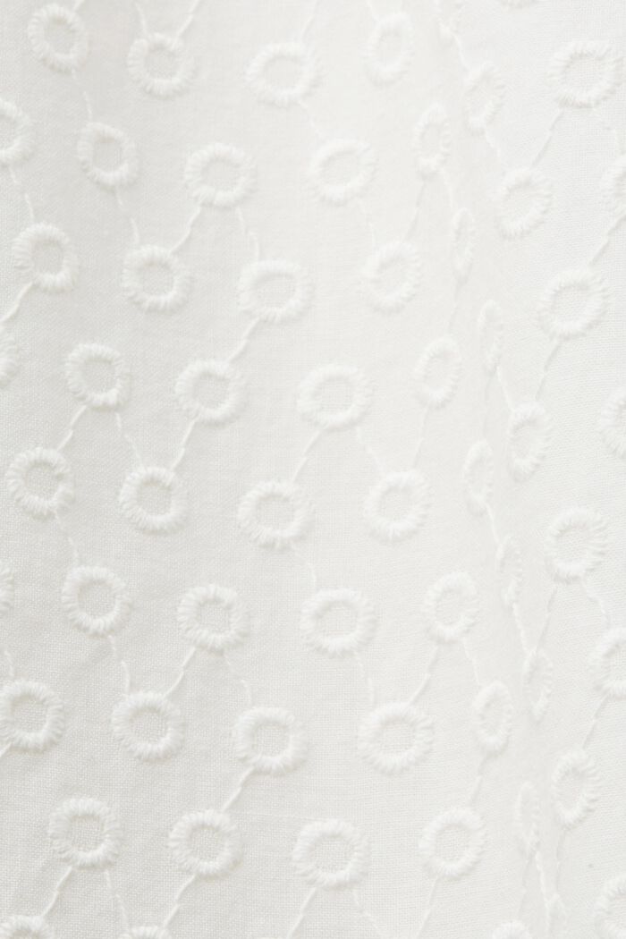 Kirjaillut housut, 100 % puuvillaa, WHITE, detail image number 6