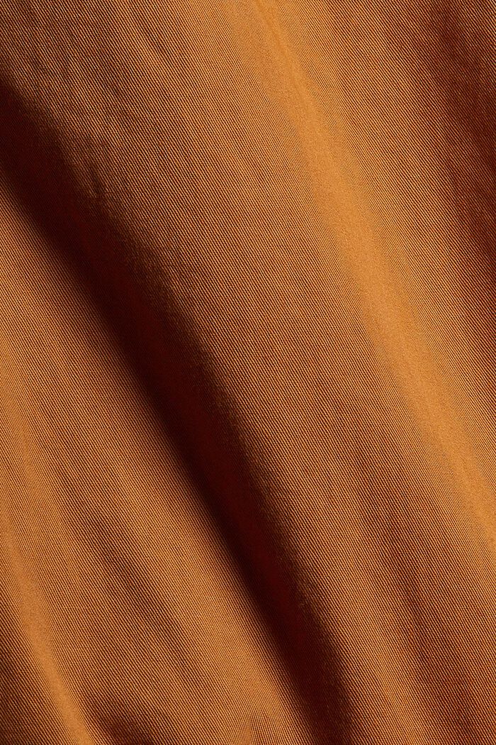 Korkeavyötäröiset housut, luomupuuvillaa, BARK, detail image number 4