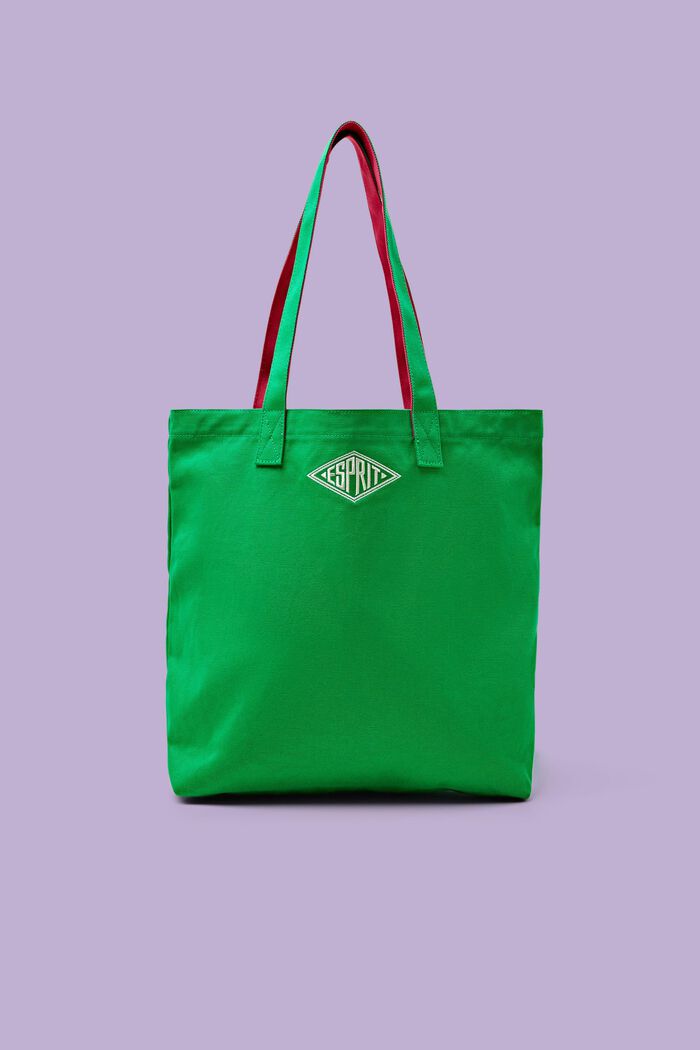 Logollinen tote bag puuvillaa, GREEN, detail image number 0