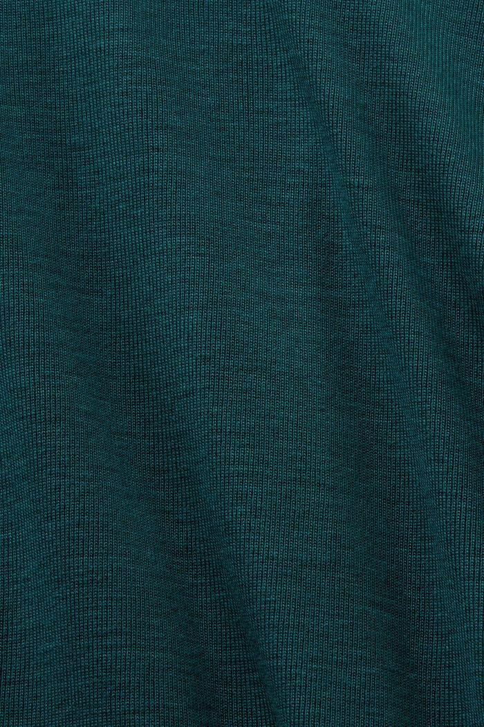 Pitkähihainen poolopaita jerseytä, EMERALD GREEN, detail image number 5
