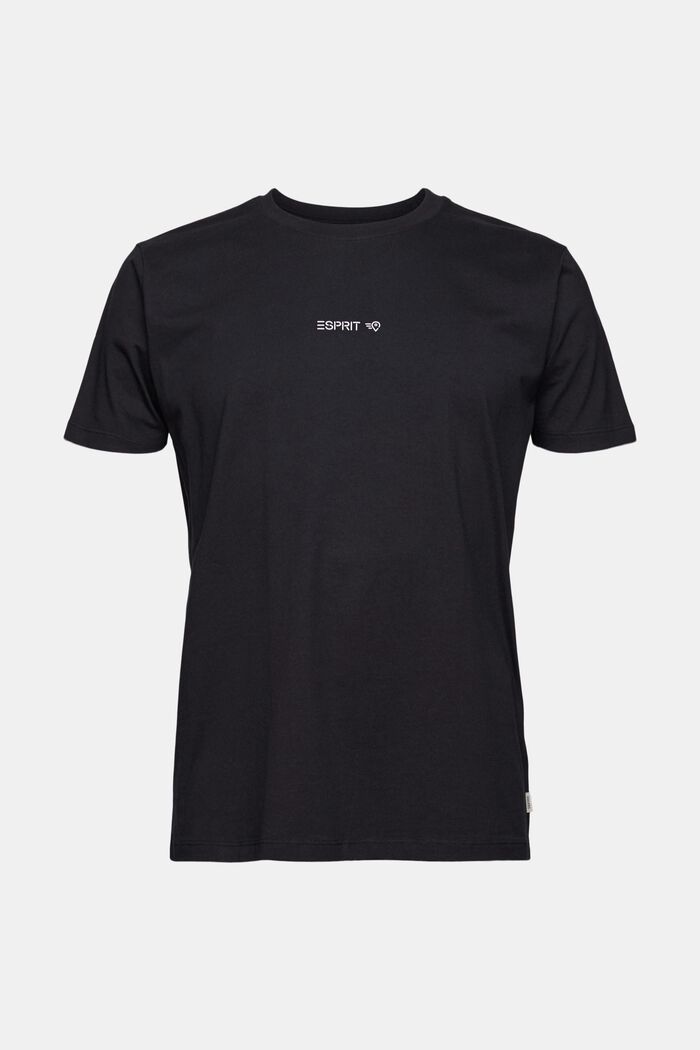 Takaa painettu T-paita, 100 % luomupuuvillaa, BLACK, overview