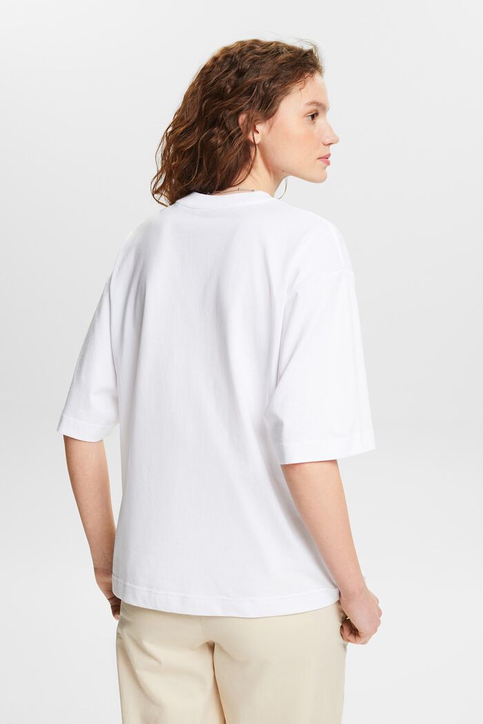 Graafisesti painettu oversized-T-paita, WHITE, detail image number 2