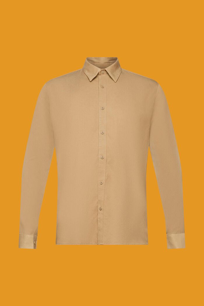 Slim fit -mallinen paita, KHAKI BEIGE, detail image number 5