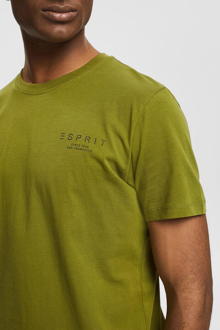 Logokirjailtu jersey-T-paita, LEAF GREEN, detail image number 0