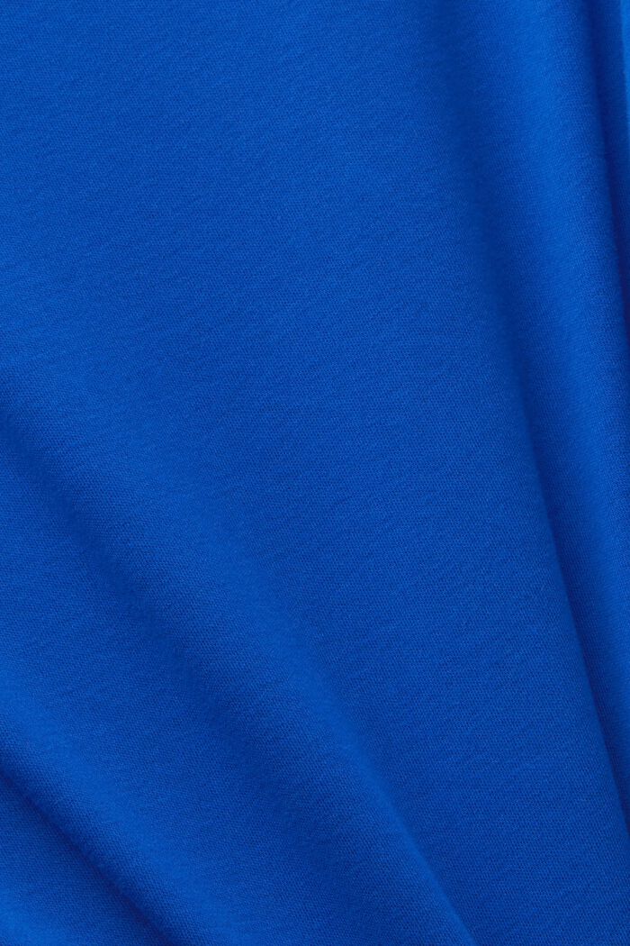 V-aukkoinen slub-T-paita, BRIGHT BLUE, detail image number 4