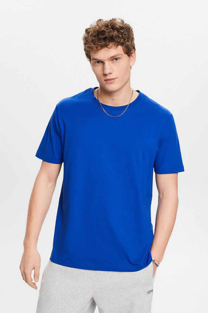 T-paita jerseytä, pyöreä pääntie, BRIGHT BLUE, detail image number 0
