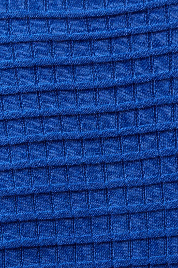 Kohopintainen neulepusero, BRIGHT BLUE, detail image number 5
