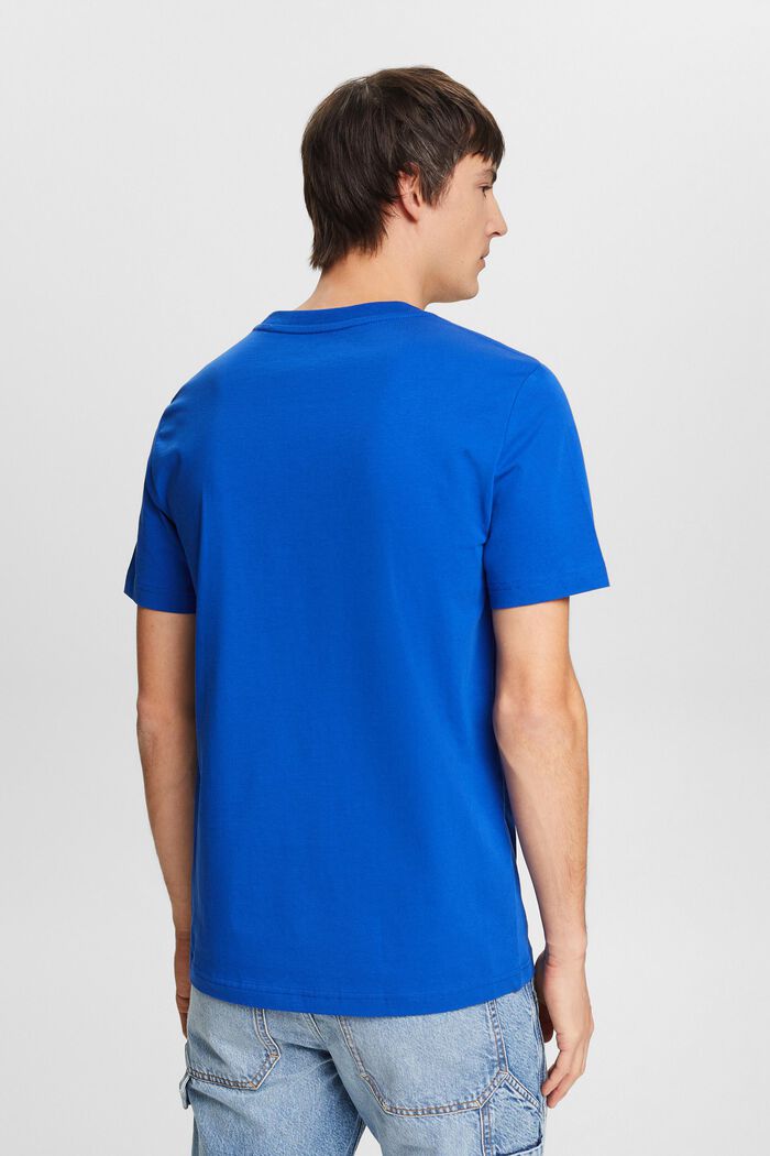 T-paita jerseytä, pyöreä pääntie, BRIGHT BLUE, detail image number 3