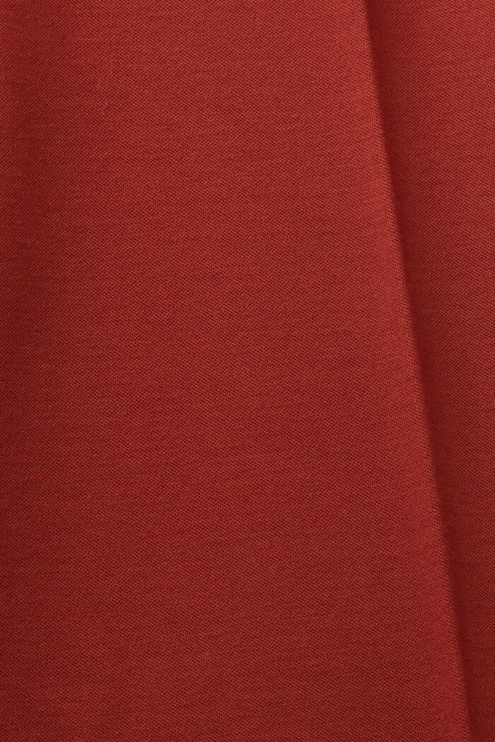 Suoralahkeiset housut punto jerseytä, RUST BROWN, detail image number 5