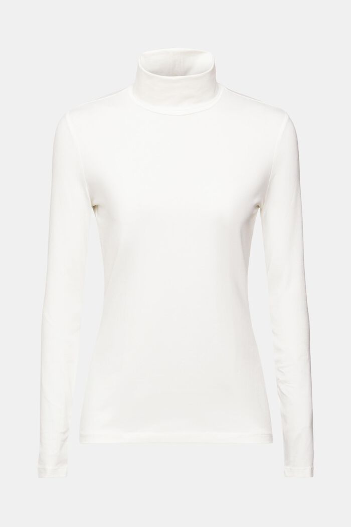 Poolokauluksinen pitkähihainen paita, OFF WHITE, detail image number 6