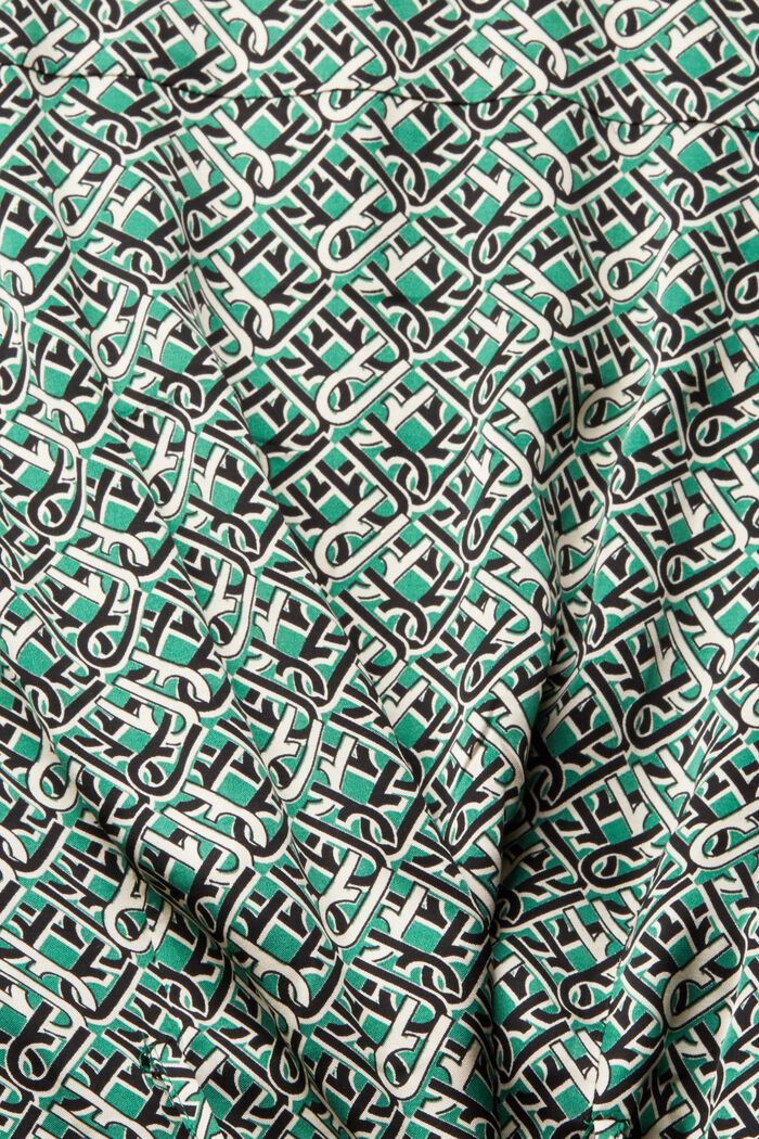 Kuvioitu mekko satiinijäljitelmää, EMERALD GREEN, detail image number 1