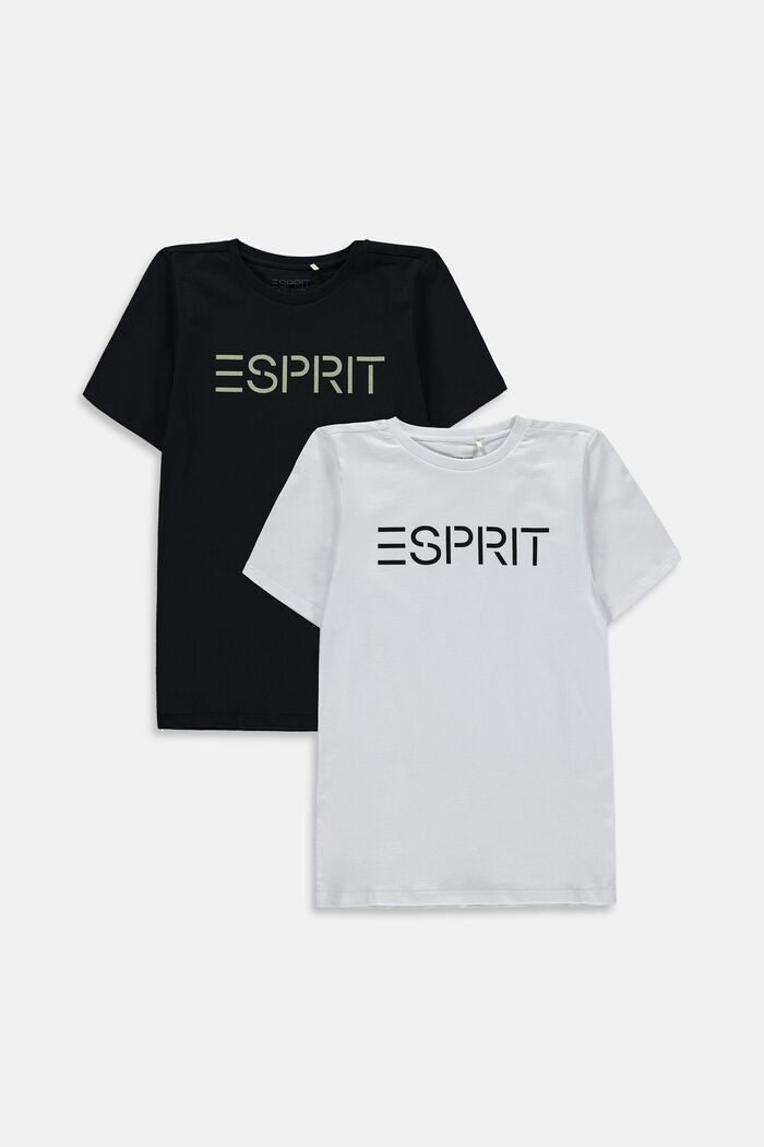 2 kpl logoprintillisiä t-paitoja, WHITE, detail image number 0