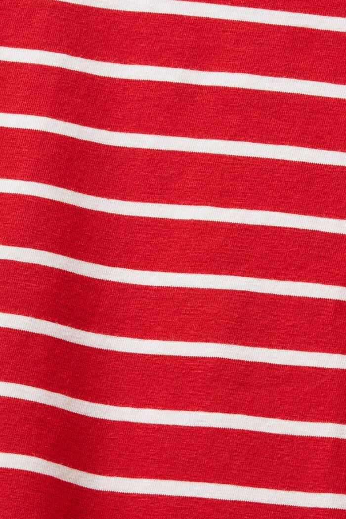 Pyöreäpäänteinen raidallinen paita, DARK RED, detail image number 5