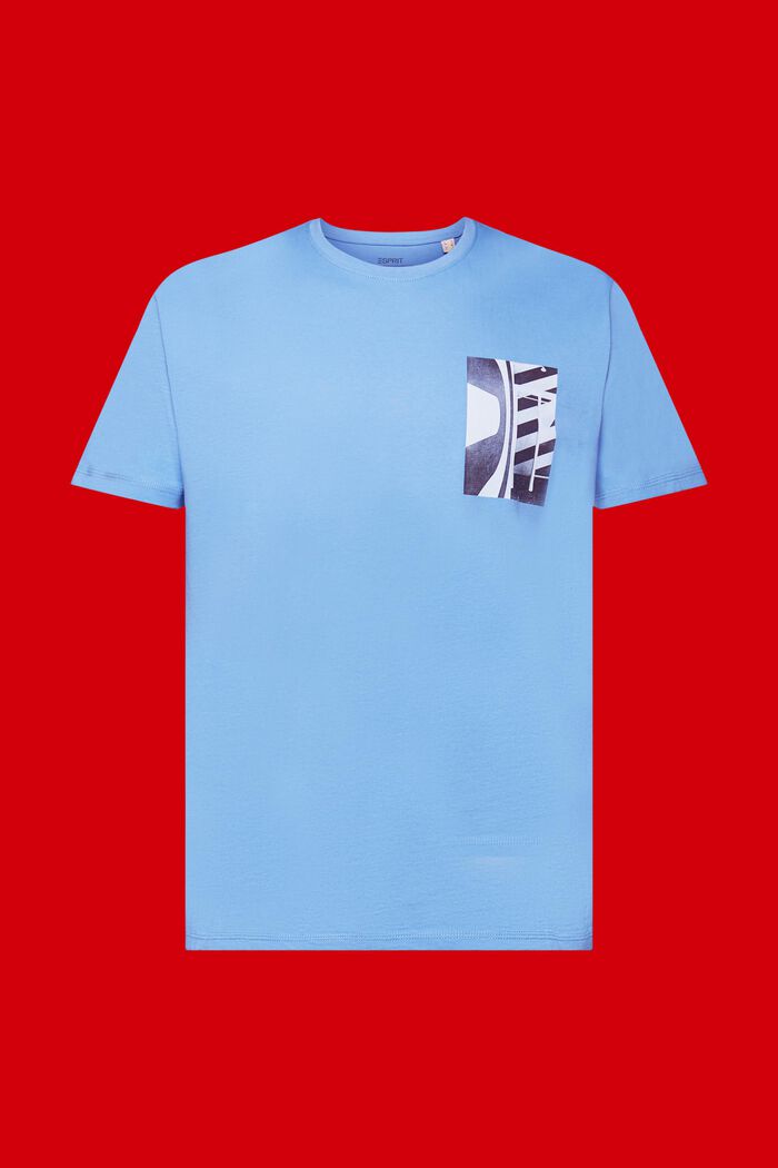 T-paita 100 % puuvillaa, pyöreä pääntie, LIGHT BLUE, detail image number 6