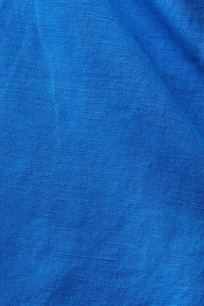 Bermudashortsit puuvilla-pellavasekoitetta, BRIGHT BLUE, detail image number 1