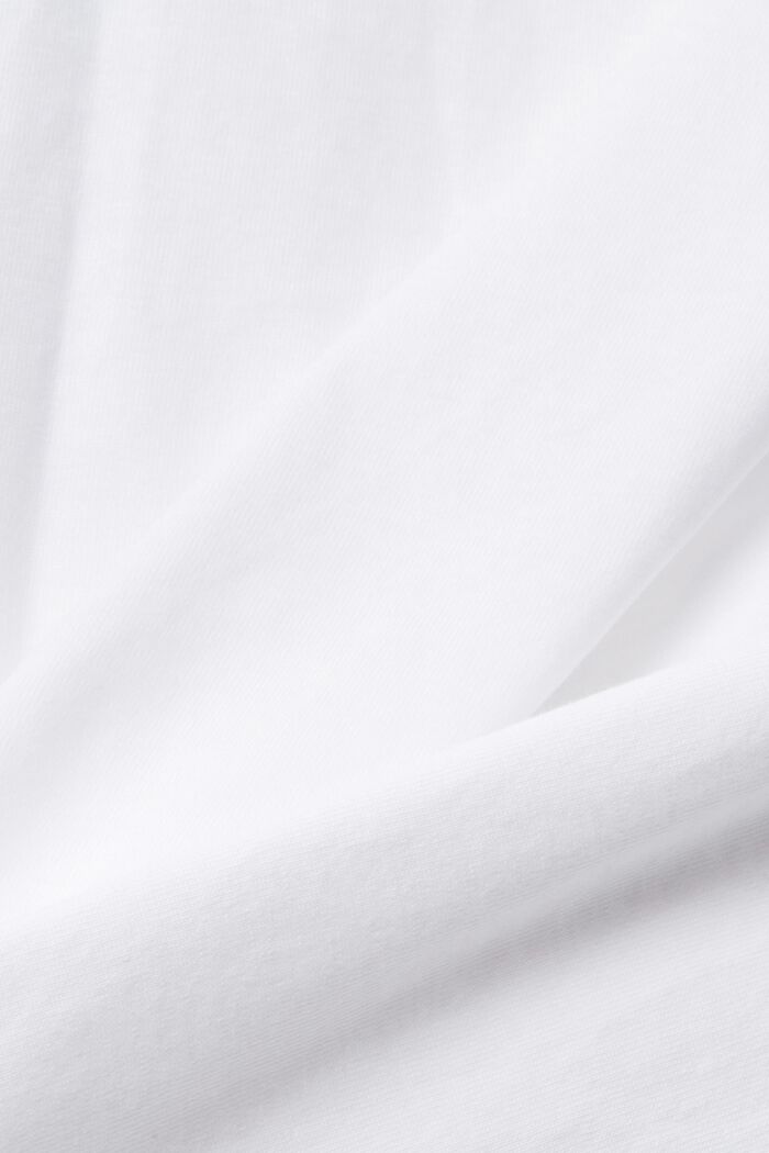 Kukkakuvioitu t-paita puuvillaa, WHITE, detail image number 4