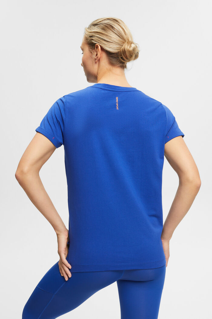 Sporttinen T-paita puuvillaa, BRIGHT BLUE, detail image number 3