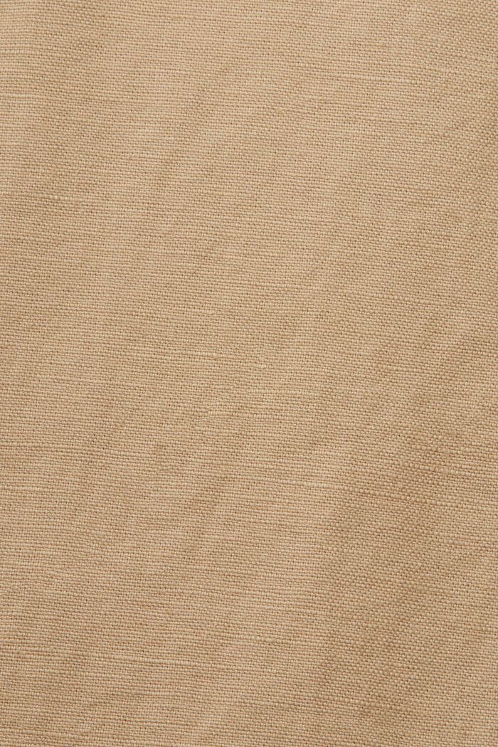 Joustovyötärölliset housut pellavasekoitetta, SAND, detail image number 6