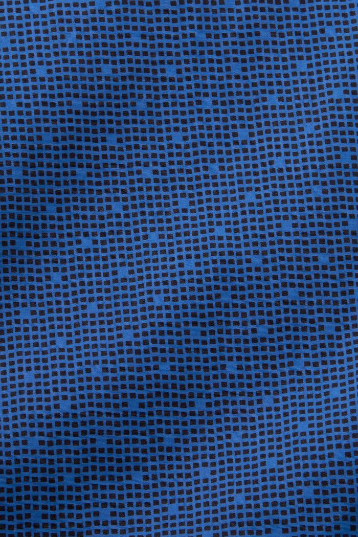 Kuviollinen nappikauluspaita, 100 % puuvillaa, BRIGHT BLUE, detail image number 4