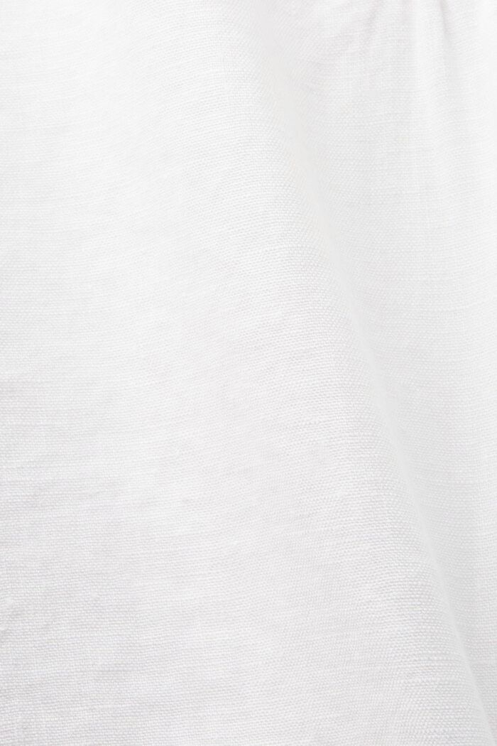 Hihaton pellavainen babydoll-pusero, WHITE, detail image number 5