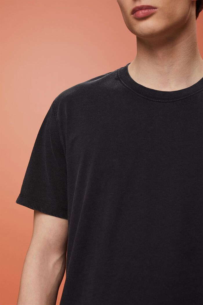 Lankavärjätty jersey-t-paita, 100 % puuvillaa, BLACK, detail image number 2