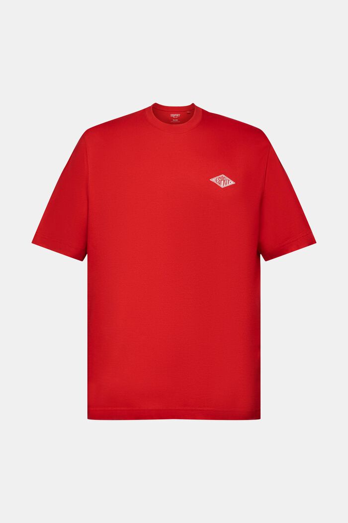 Lyhythihainen, logollinen T-paita, DARK RED, detail image number 5