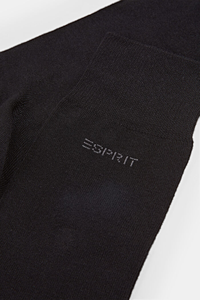 5 paria sukkia, luomupuuvillasekoitetta, BLACK, detail image number 1