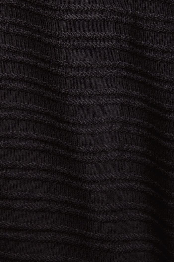 Kohopintainen raitaneuletakki, BLACK, detail image number 5